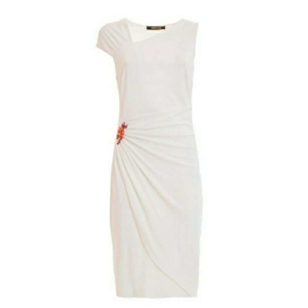 Roberto Cavalli viscose jersey white draped Dress - Picture 3 of 7